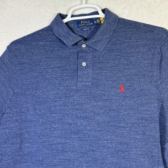 Polo Ralph Lauren Men's Polo Shirt‎ XL Blue Golf 100% Cotton Short Sleeve M622 - Picture 3 of 16